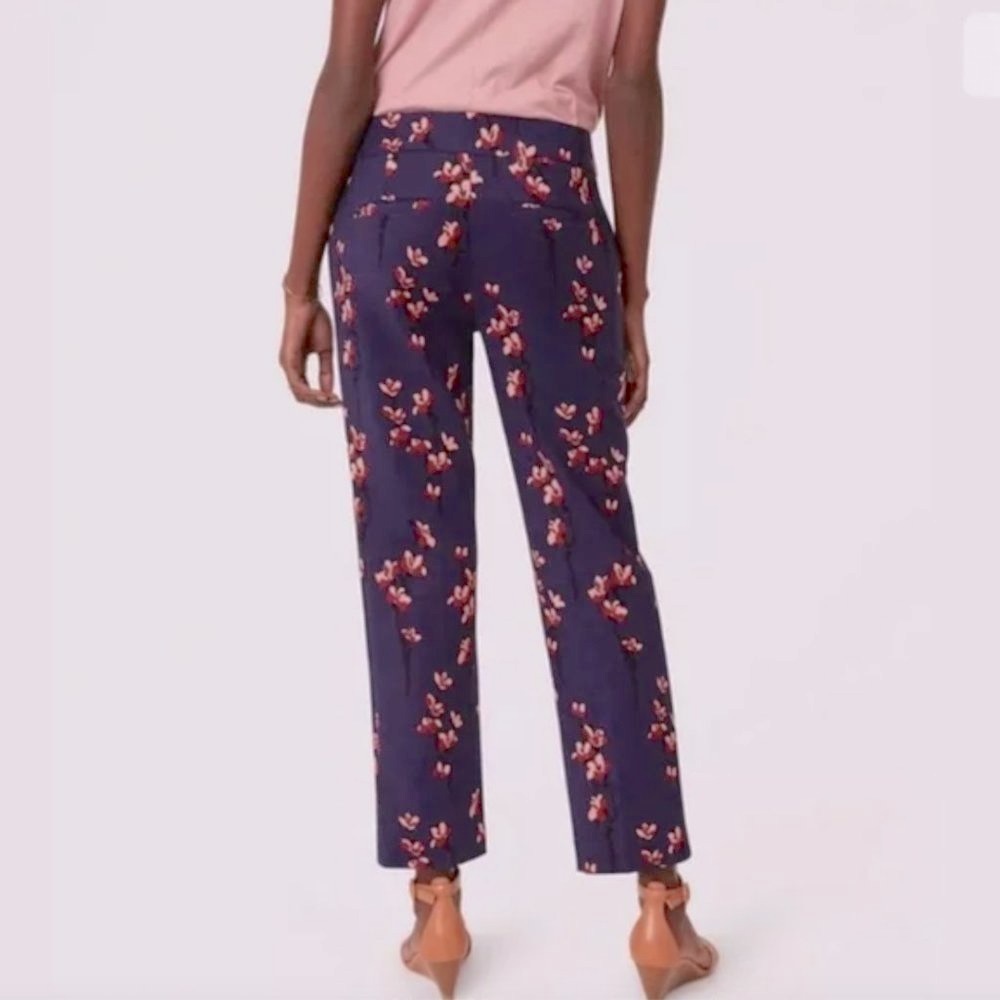 Ann Taylor LOFT Floral Pants - Navy - Size 6
